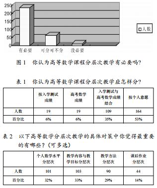 應用型本科高校高等數學分層次教學研究