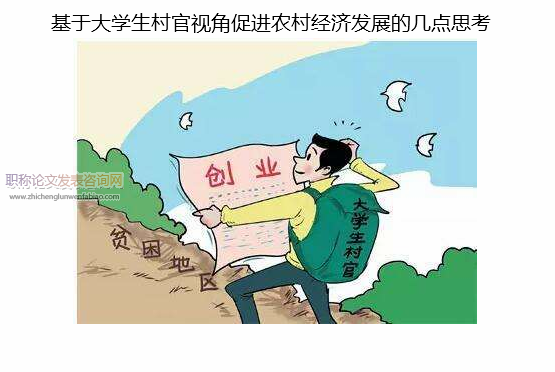 基于大學生村官視角促進農村經濟發展的幾點思考