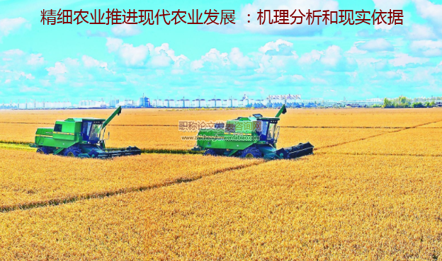 精細農業推進現代農業發展 ：機理分析和現實依據