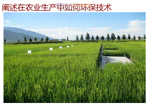 闡述在農業生產中如何環保技術